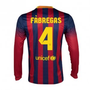 13-14 Barcelona #4 Fabregas Home Long Sleeve Soccer Jersey Shirt 13-14 Barcelona #4 Fabregas Home Long Sleeve Soccer Jersey Shirt