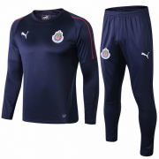 2018-19 Chivas Royal Blue O'Neck Sweat Shirt Training Kits