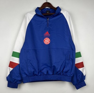 2023-24 Bayern Munich Blue Windbreaker Top
