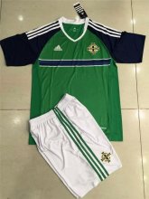 Kids Northern Ireland 2016 Euro Home Soccer Shirt With Shorts