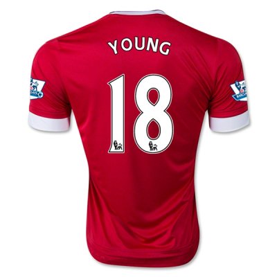 2015-16 Manchester United YOUNG 18 Home Soccer Jersey