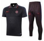 2020-21 PSG Black Polo Kits Shirt + Pants