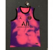 2021-22 PSG Fourth Away Purple Pink Soccer Vest Shirt