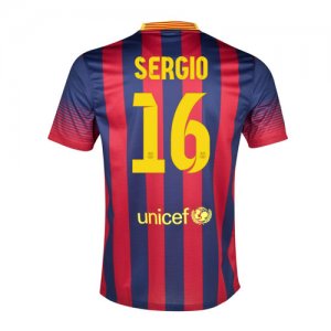 13-14 Barcelona #16 Sergio Home Soccer Jersey Shirt 13-14 Barcelona #16 Sergio Home Soccer Jersey Shirt