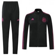 2020 Mexico Black Rose High Neck Collar Jacket and Pants Training Kit