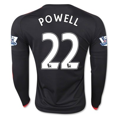 2015-16 Manchester United POWELL 22 LS Third Soccer Jersey