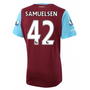 2015-16 West Ham SAMUELSON 42 Home Soccer Jersey