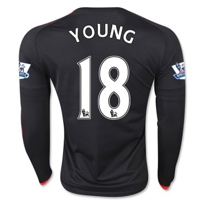 2015-16 Manchester United YOUNG 18 LS Third Soccer Jersey
