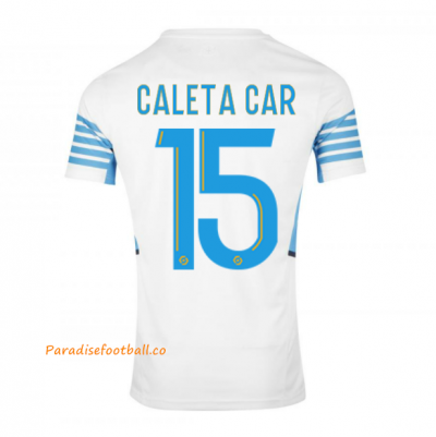 2021-22 Marseille Home Soccer Jersey Shirt with CALETA CAR 15 printing
