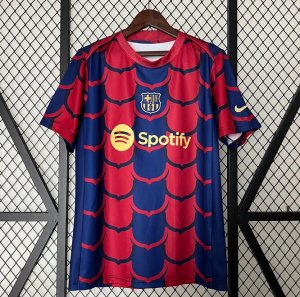 2024-25 Barcelona Blue Red Pre-Match Training Shirt