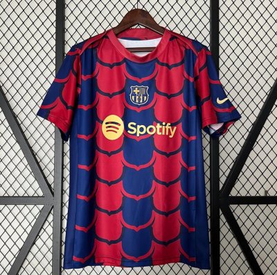 2024-25 Barcelona Blue Red Pre-Match Training Shirt