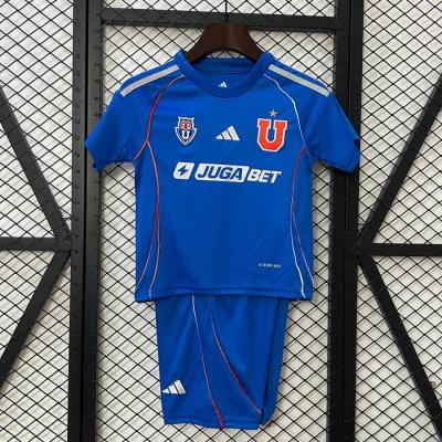 2025-26 Universidad de Chile Kids Home Soccer Kits Shirt With Shorts