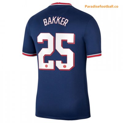 2021-22 Maillot PSG Domicile Cup Home Soccer Jersey Shirt Bakker 25 printing