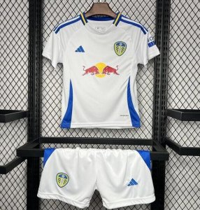 2024-25 Kids Leeds United FC Home Soccer Kits Shirt With Shorts
