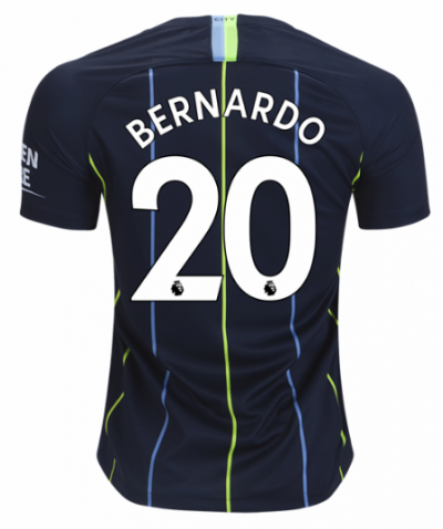 2018-19 Manchester City Away Soccer Jersey Shirt Bernardo Silva #20