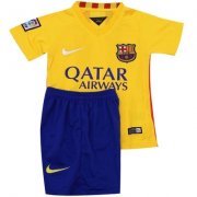 Kids Barcelona 2015-16 Away Soccer Shirt With Shorts