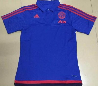 2016-17 Manchester United blue-red Polo Shirt