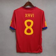2010 Spain Retro Home Soccer Jersey Shirt XAVI #8