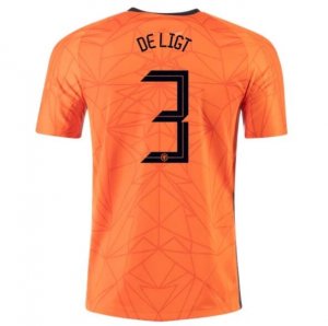 2020 EURO Netherlands Home Soccer Jersey Shirt MATTHIJS DE LIGT 3