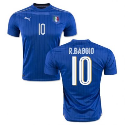 Italy 2016 10 R.Baggio Home Soccer Jersey