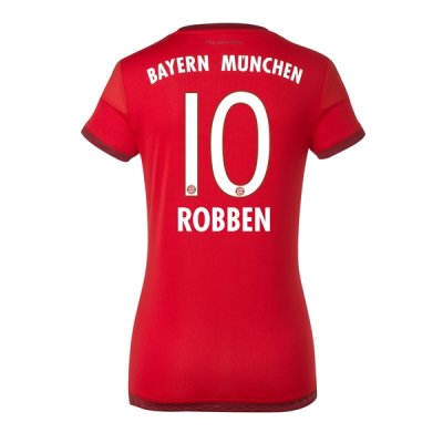 2015-16 Bayern Munich ROBBEN 10 Home Soccer Jersey Women