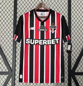 2024-25 Sao Paulo Away Soccer Jersey Shirt With All Sponsor