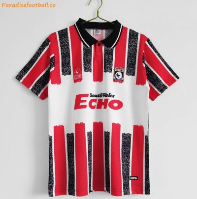 1990 Cardiff City FC Retro Away Soccer Jersey Shirt