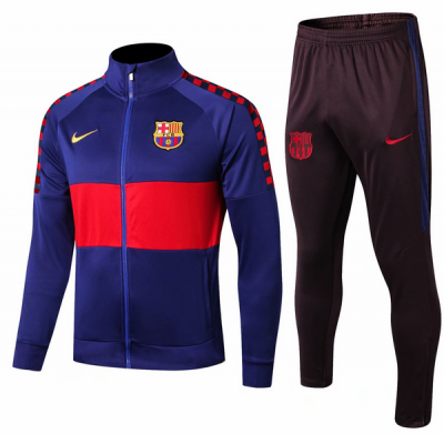 2019-20 Barcelona Navy High Neck Training Kits Jacket with pants