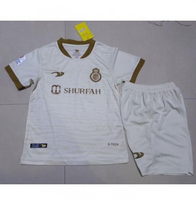 Kids/Youth Al-Nassr FC 2022-23 Third Away Soccer Kits Shirt With Shorts