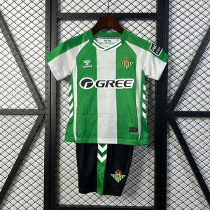 2025-26 Real Betis Kids Home Soccer Kits Shirt With Shorts