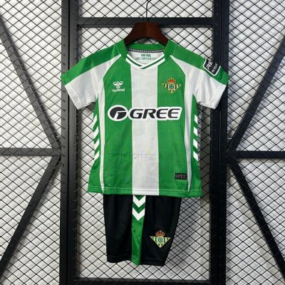2025-26 Real Betis Kids Home Soccer Kits Shirt With Shorts