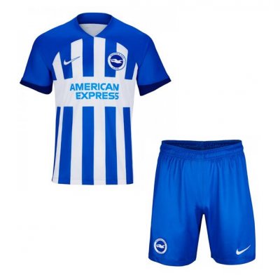 Kids Brighton & Hove Albion 2023-24 Home Soccer Kits Shirt With Shorts