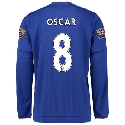 2015-16 Chelsea OSCAR #8 LS Home Soccer Jersey