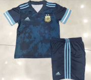 2020-21 Kids Argentina Away Soccer Shirt With Shorts