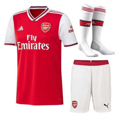2019-20 Arsenal Home Soccer Jersey Full Kit (Shirt + Shorts + Socks)