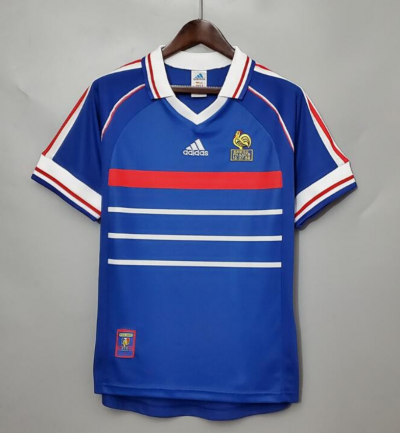 1998 France Home Retro Soccer Jersey Shirt