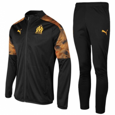 2019-20 Marseilles Black Training Suits (Jacket + Pants)