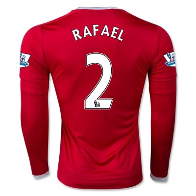2015-16 Manchester United LS Home Soccer Jersey RAFAEL 2