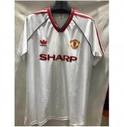 1988 Manchester United Retro Away White Soccer Jersey Shirt