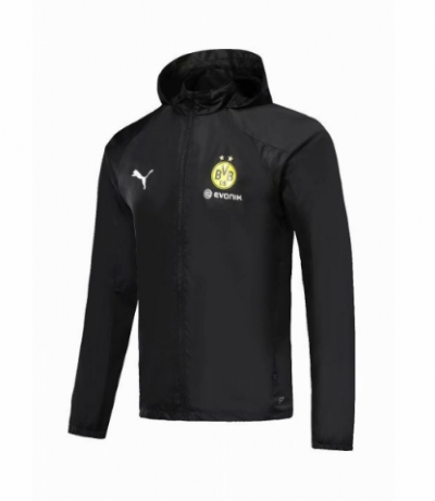 2019-20 Borussia Dortmund Black Windbreaker Jacket