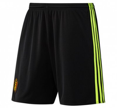 2016-17 Belgium Home Black Soccer Shorts