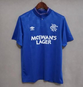 87-90 Rangers Retro Home Soccer Jersey Shirt