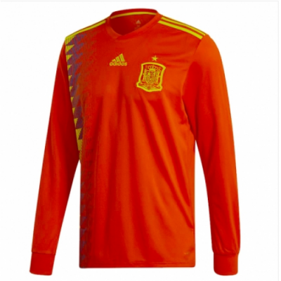2018 World Cup Spain Home LS Soccer Jersey