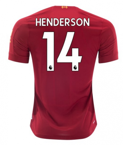 2019-20 Liverpool Home Soccer Jersey Shirt Jordan Henderson #14