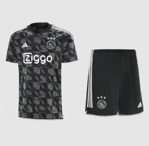 2023-24 Ajax Kids Third Away Soccer Kits Shirt With Shorts