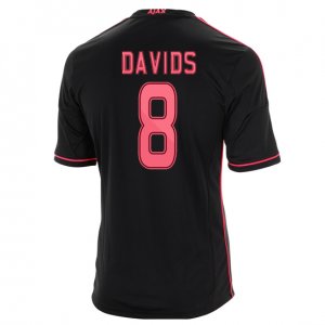 13-14 Ajax #8 Davids Away Black Soccer Jersey Shirt 13-14 Ajax #8 Davids Away Black Soccer Jersey Shirt