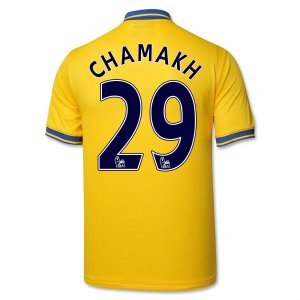13-14 Arsenal #29 Chamakh Away Yellow Jersey Shirt 13-14 Arsenal #29 Chamakh Away Yellow Jersey Shirt