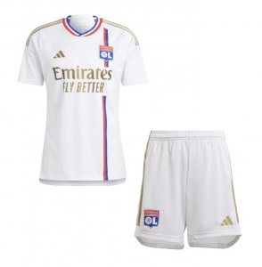 2023-24 Olympique Lyonnais Kids Home Soccer Kits Shirt with Shorts