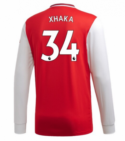 2019-20 Arsenal Long Sleeve Home Soccer Jersey Shirt Granit Xhaka #34