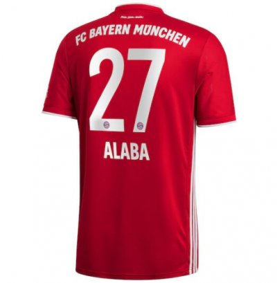 2020-21 Bayern Munich Home Soccer Jersey Shirt Alaba 27